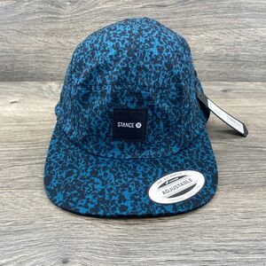 Stance Kinetic Adjustable Cap Mens OS Blue Black Leopard Print 5-Panel Hat